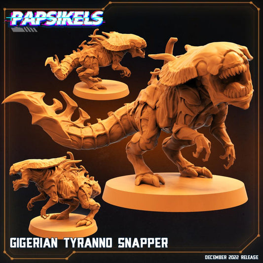 3D Printed Papsikels Cyberpunk Sci-Fi Gigerian Tyranno Snapper - 28mm 32mm - 3D Printing Boss 