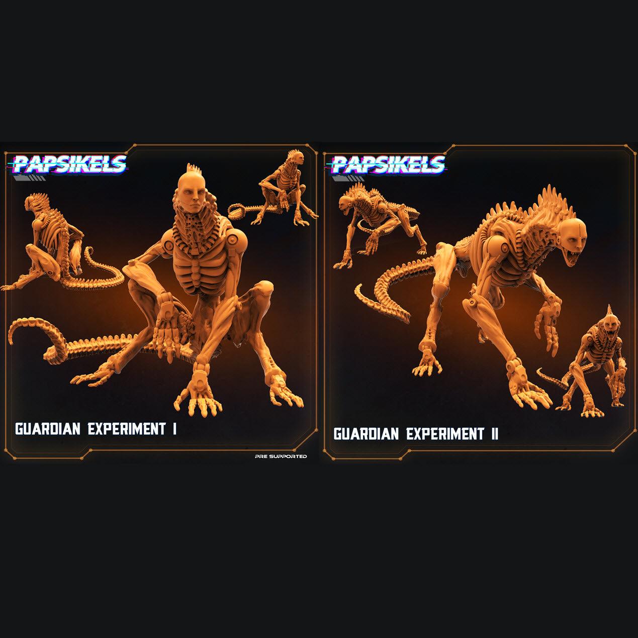 3D Printed Papsikels Cyberpunk Sci-Fi Guardian Experiment Set 2 - 28mm 32mm - 3D Printing Boss 