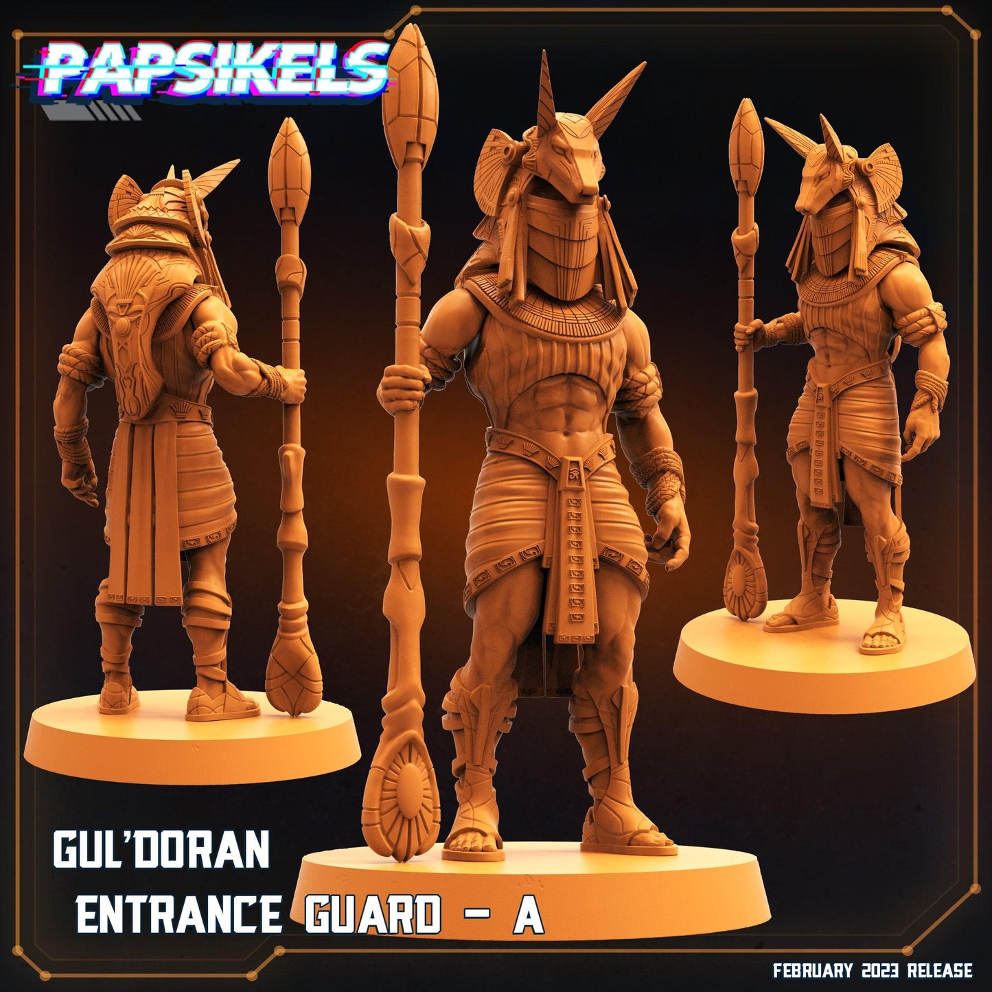 3D Printed Papsikels Cyberpunk Sci-Fi - Guldoran Entrance Guard Set - Star Entrance 28mm 32mm - 3D Printing Boss 