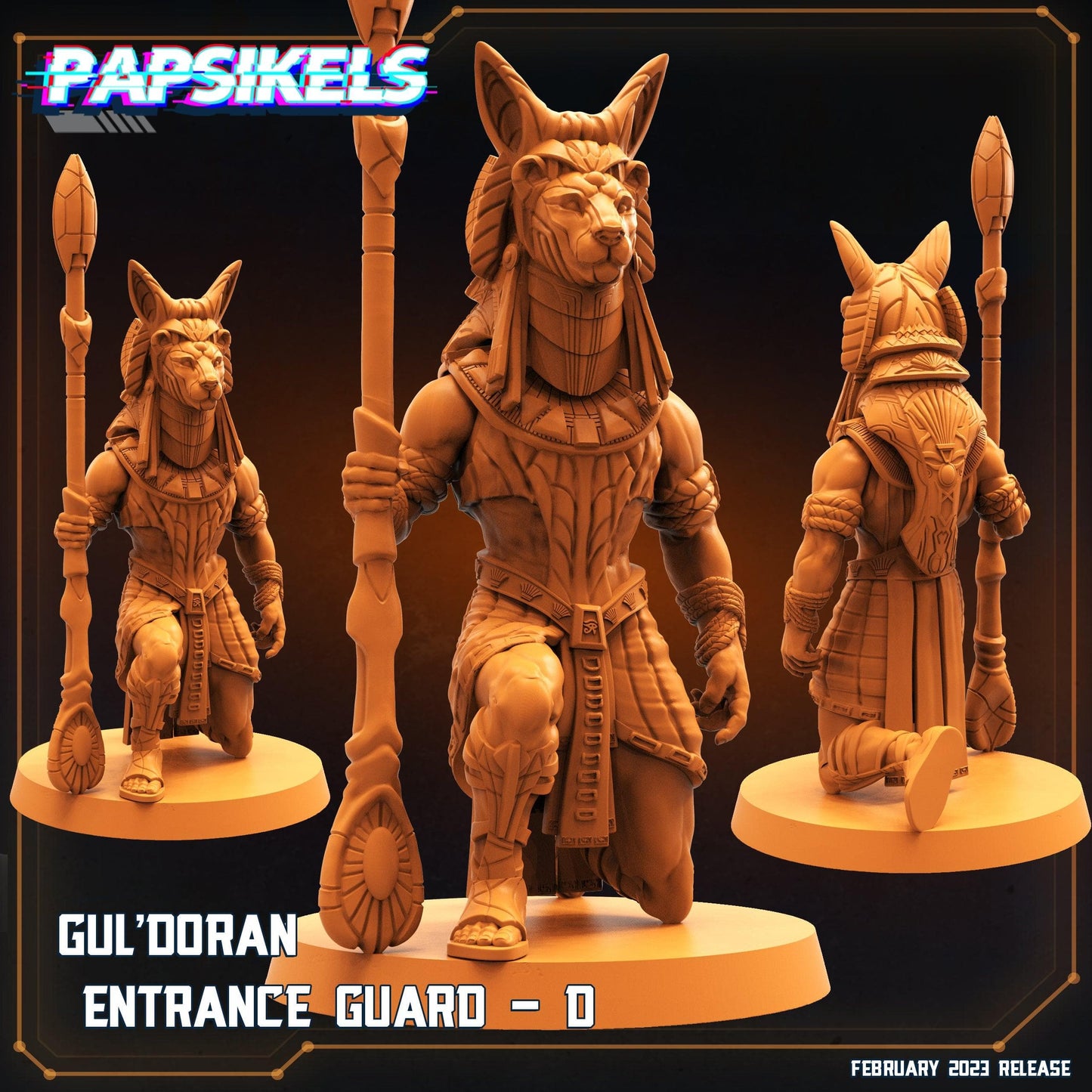 3D Printed Papsikels Cyberpunk Sci-Fi - Guldoran Entrance Guard Set - Star Entrance 28mm 32mm - 3D Printing Boss 