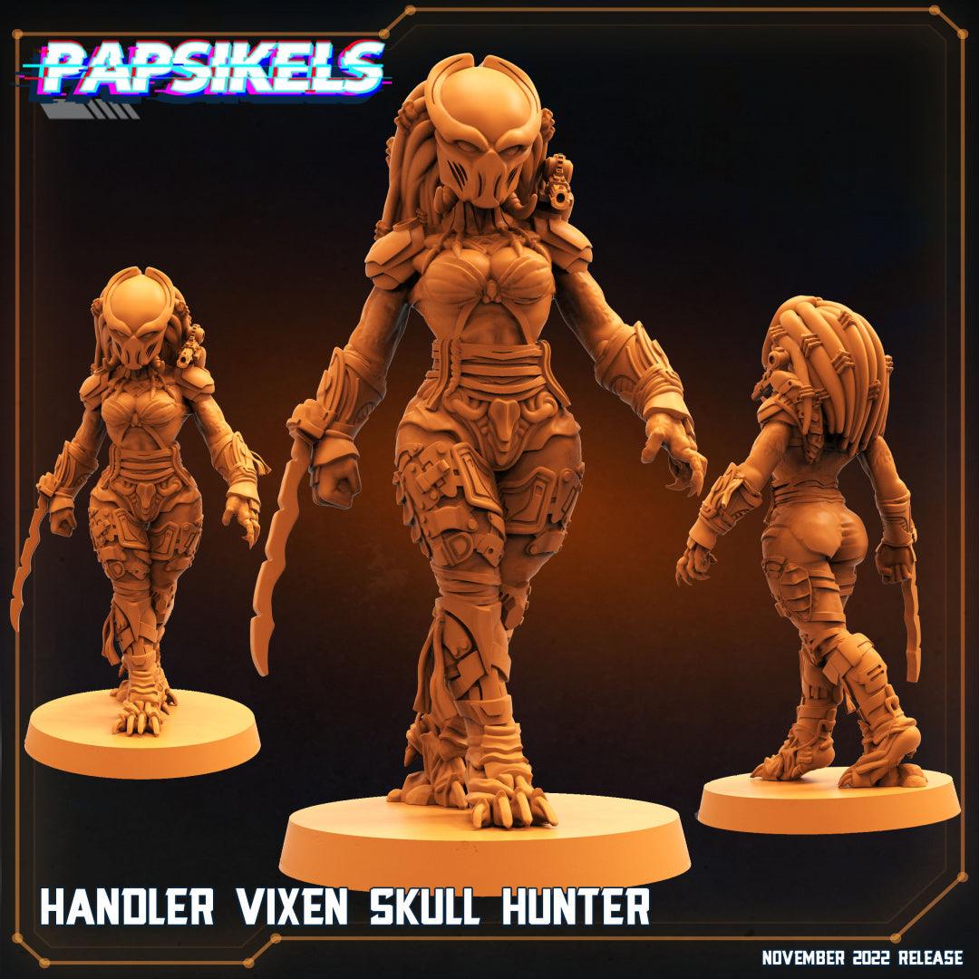 3D Printed Papsikels Cyberpunk Sci-Fi Handler Vixen Skull Hunter - 28mm 32mm - 3D Printing Boss 