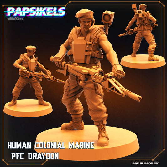 3D Printed Papsikels Cyberpunk Sci-Fi Human Colonial Set - 28mm 32mm - 3D Printing Boss 