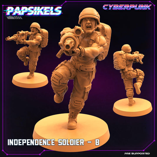 3D Printed Papsikels Cyberpunk Sci-Fi Independence Soldier Set - 28mm 32mm - 3D Printing Boss 