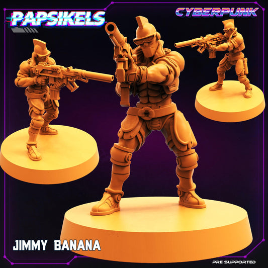3D Printed Papsikels Cyberpunk Sci-Fi Jimmy Banana - 28mm 32mm - 3D Printing Boss 