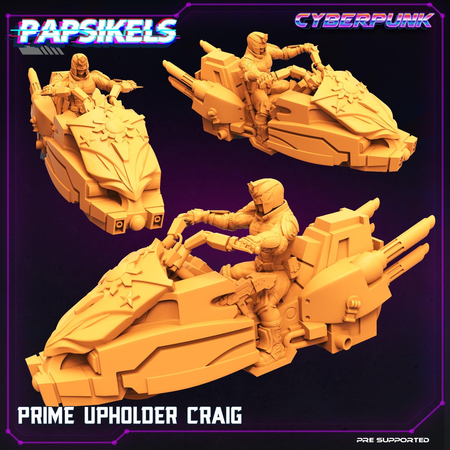 3D Printed Papsikels Cyberpunk Sci-Fi Law Upholders Set - 28mm 32mm - 3D Printing Boss 