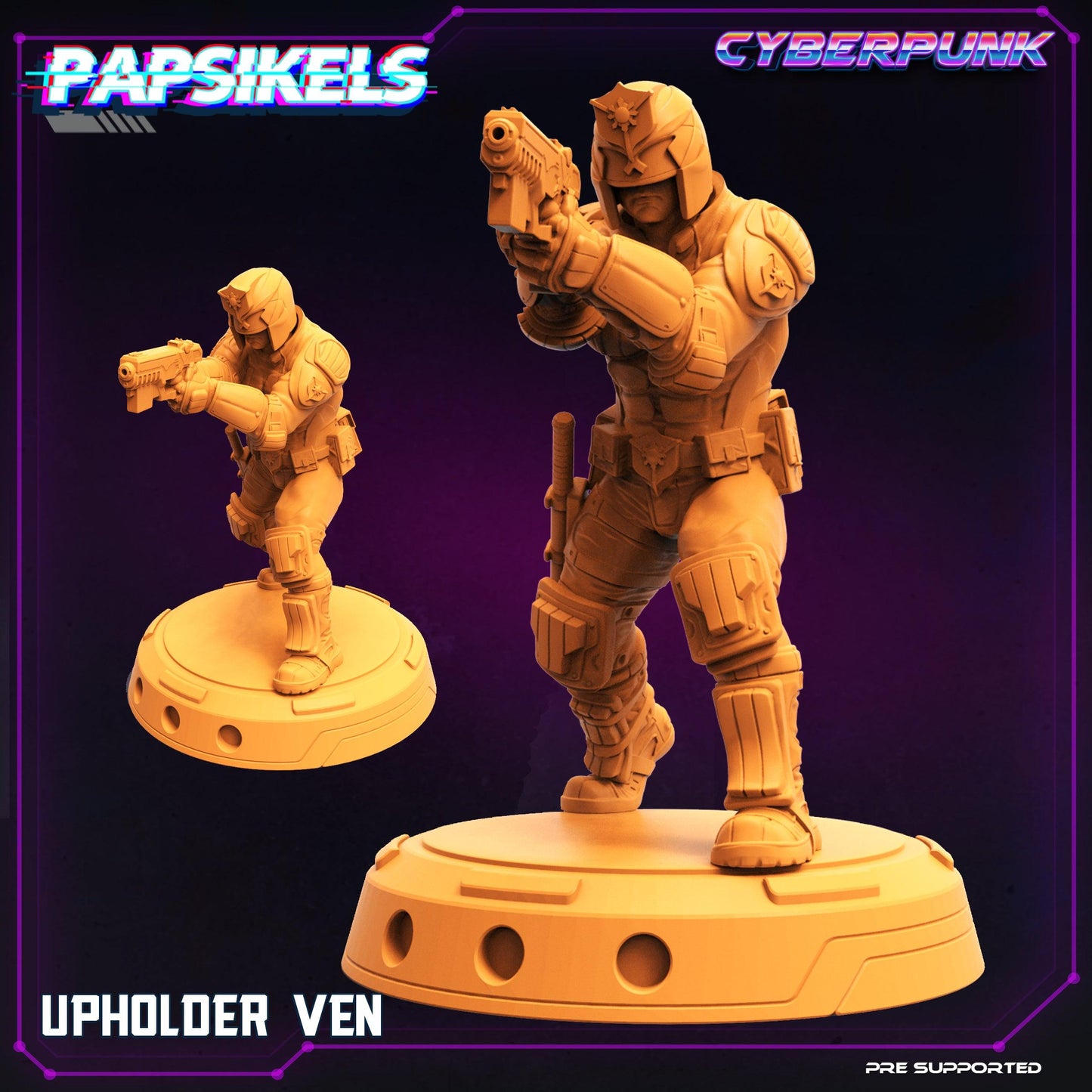 3D Printed Papsikels Cyberpunk Sci-Fi Law Upholders Set - 28mm 32mm - 3D Printing Boss 