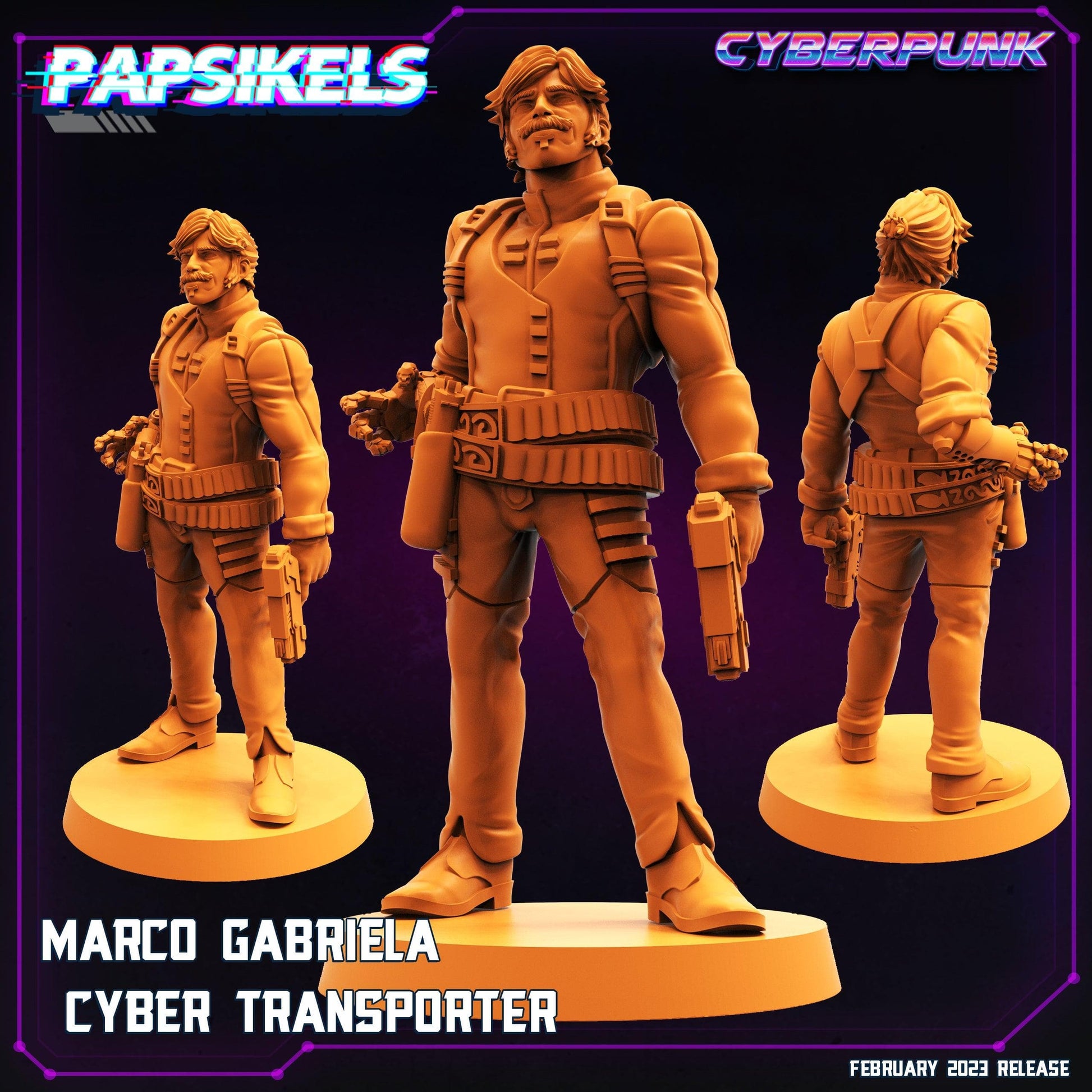 3D Printed Papsikels Cyberpunk  Sci-Fi Marco Gabriela Cyber Transporter - 28mm 32mm - 3D Printing Boss 