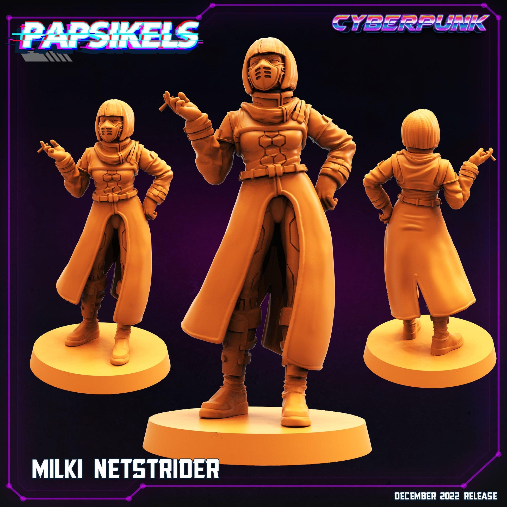 3D Printed Papsikels Cyberpunk Sci-Fi Milki Netstrider - 28mm 32mm - 3D Printing Boss 