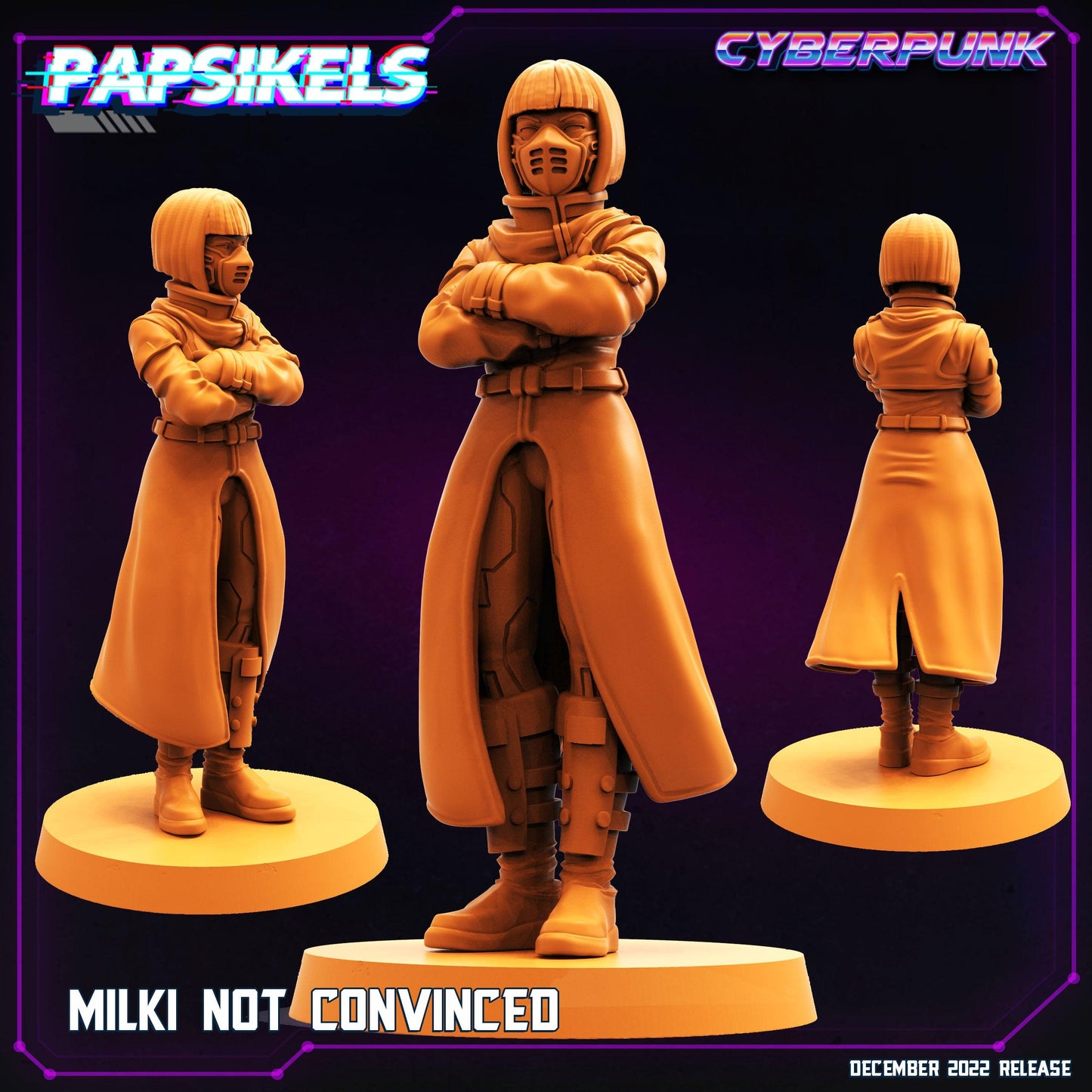 3D Printed Papsikels Cyberpunk Sci-Fi Milki Not Convinced - 28mm 32mm - 3D Printing Boss 