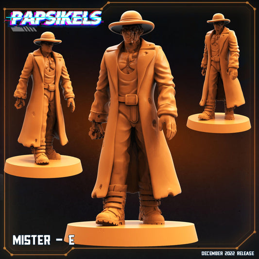 3D Printed Papsikels Cyberpunk Sci-Fi Mister E - 28mm 32mm - 3D Printing Boss 