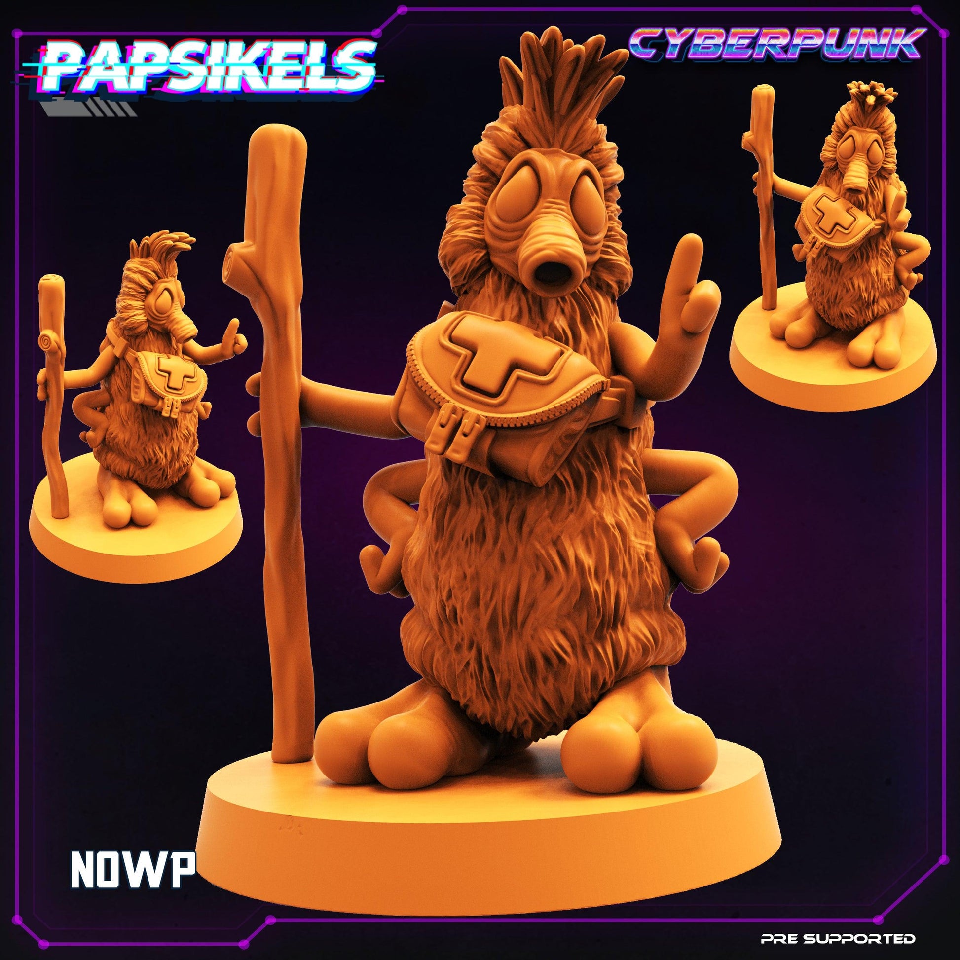 3D Printed Papsikels Cyberpunk Sci-Fi NOWP - 28mm 32mm - 3D Printing Boss 