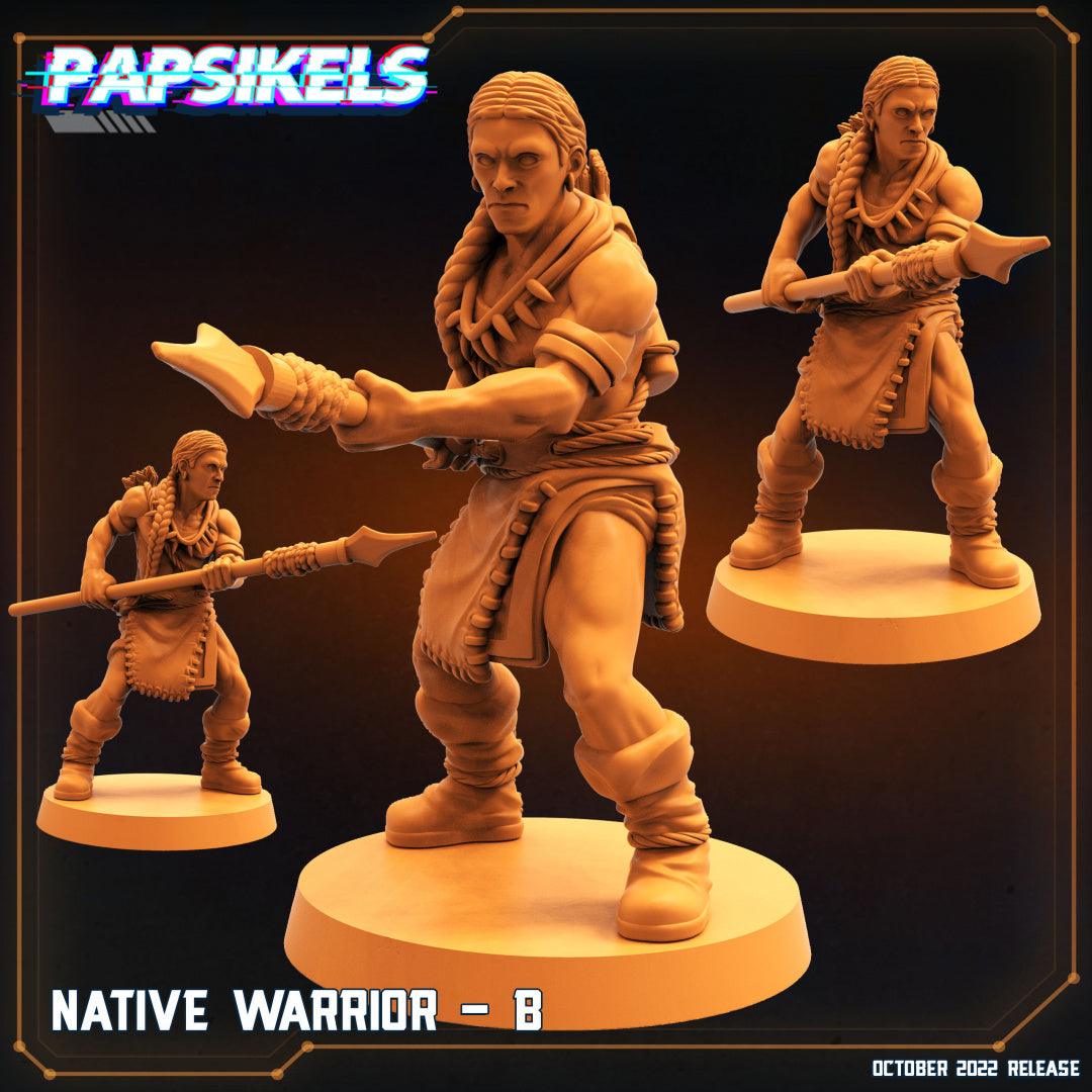 3D Printed Papsikels Cyberpunk Sci-Fi Native Warriors Set - 28mm 32mm - 3D Printing Boss 