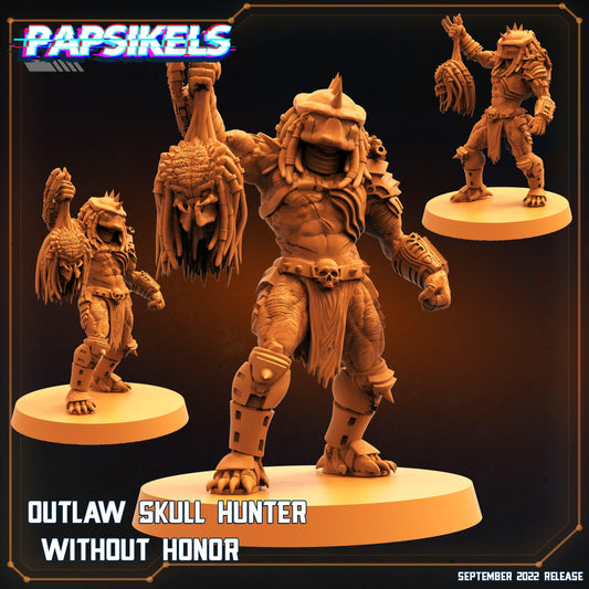 3D Printed Papsikels Cyberpunk Sci-Fi Outlaw Skull Hunter Without Honor - 28mm 32mm - 3D Printing Boss 