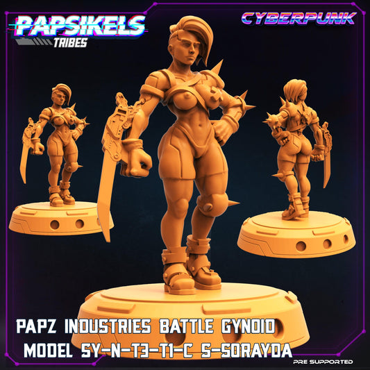3D Printed Papsikels Cyberpunk Sci-Fi Papz Battle Gynoid SY-N-T3-TI-C Sorayda - 28mm 32mm - 3D Printing Boss 