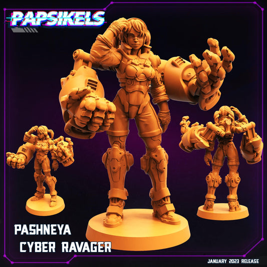 3D Printed Papsikels Cyberpunk Sci-Fi -Pashneya Cyber Ravager- 28mm 32mm - 3D Printing Boss 