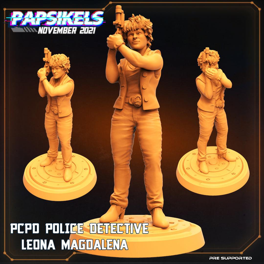 3D Printed Papsikels Cyberpunk Sci-Fi Pcpd Police Officer Detective Set - 28mm 32mm - 3D Printing Boss 