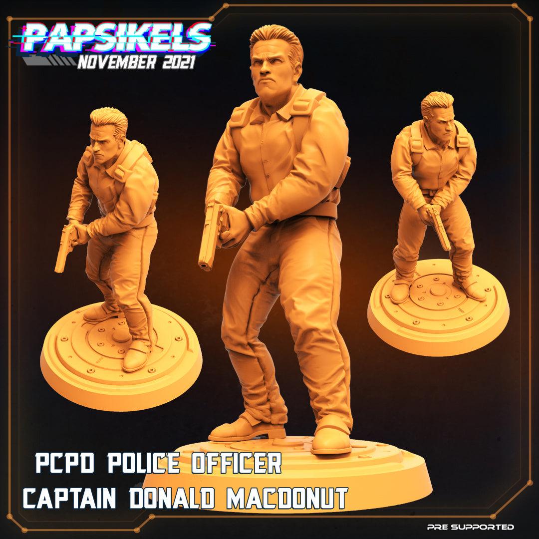 3D Printed Papsikels Cyberpunk Sci-Fi Pcpd Police Officer Detective Set - 28mm 32mm - 3D Printing Boss 
