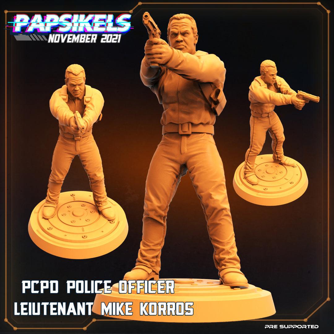 3D Printed Papsikels Cyberpunk Sci-Fi Pcpd Police Officer Detective Set - 28mm 32mm - 3D Printing Boss 