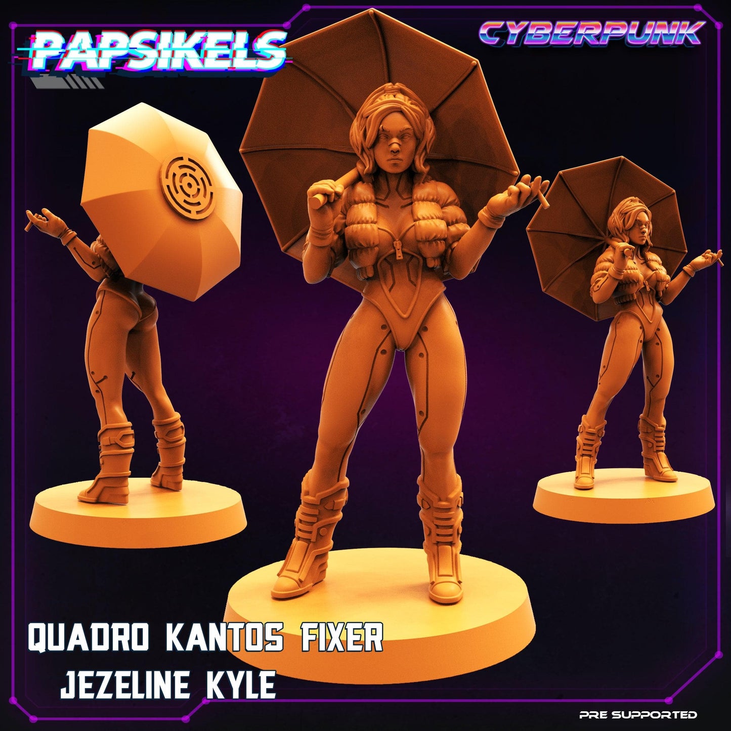 3D Printed Papsikels Cyberpunk Sci-Fi Quadro Kantos Set - 28mm 32mm - 3D Printing Boss 