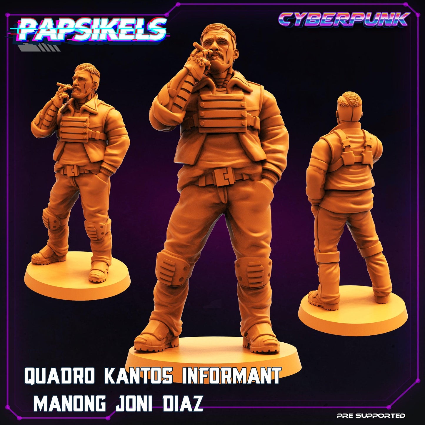 3D Printed Papsikels Cyberpunk Sci-Fi Quadro Kantos Set - 28mm 32mm - 3D Printing Boss 