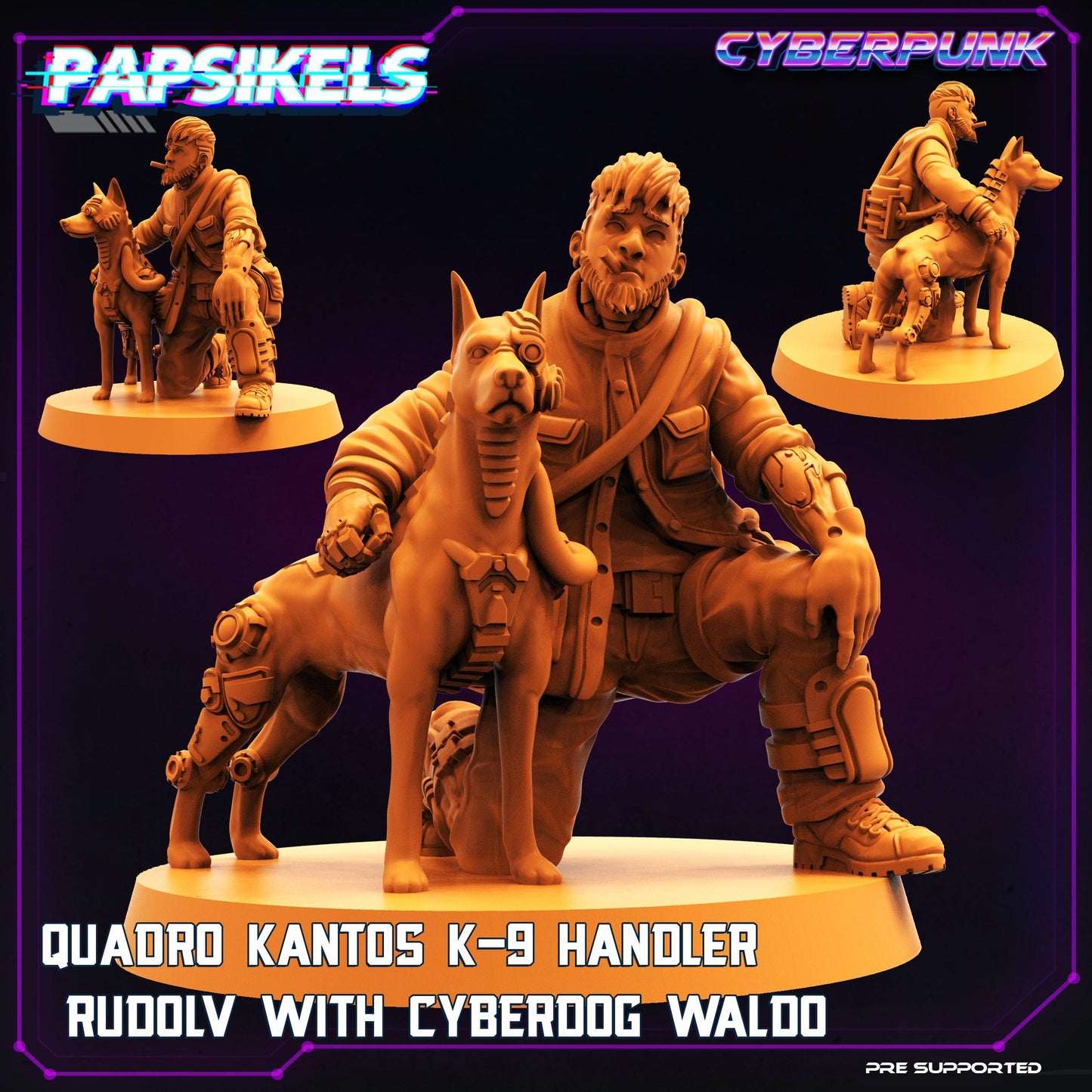 3D Printed Papsikels Cyberpunk Sci-Fi Quadro Kantos Set - 28mm 32mm - 3D Printing Boss 