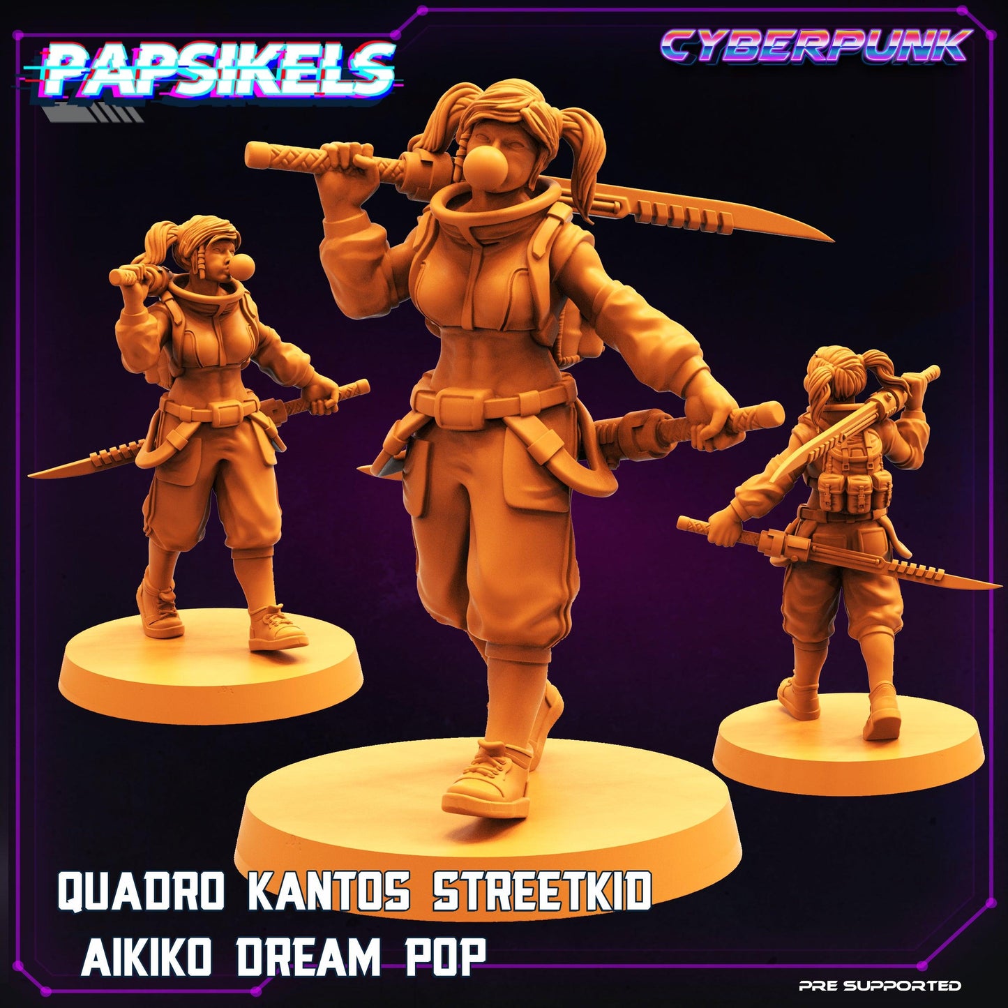 3D Printed Papsikels Cyberpunk Sci-Fi Quadro Kantos Set - 28mm 32mm - 3D Printing Boss 