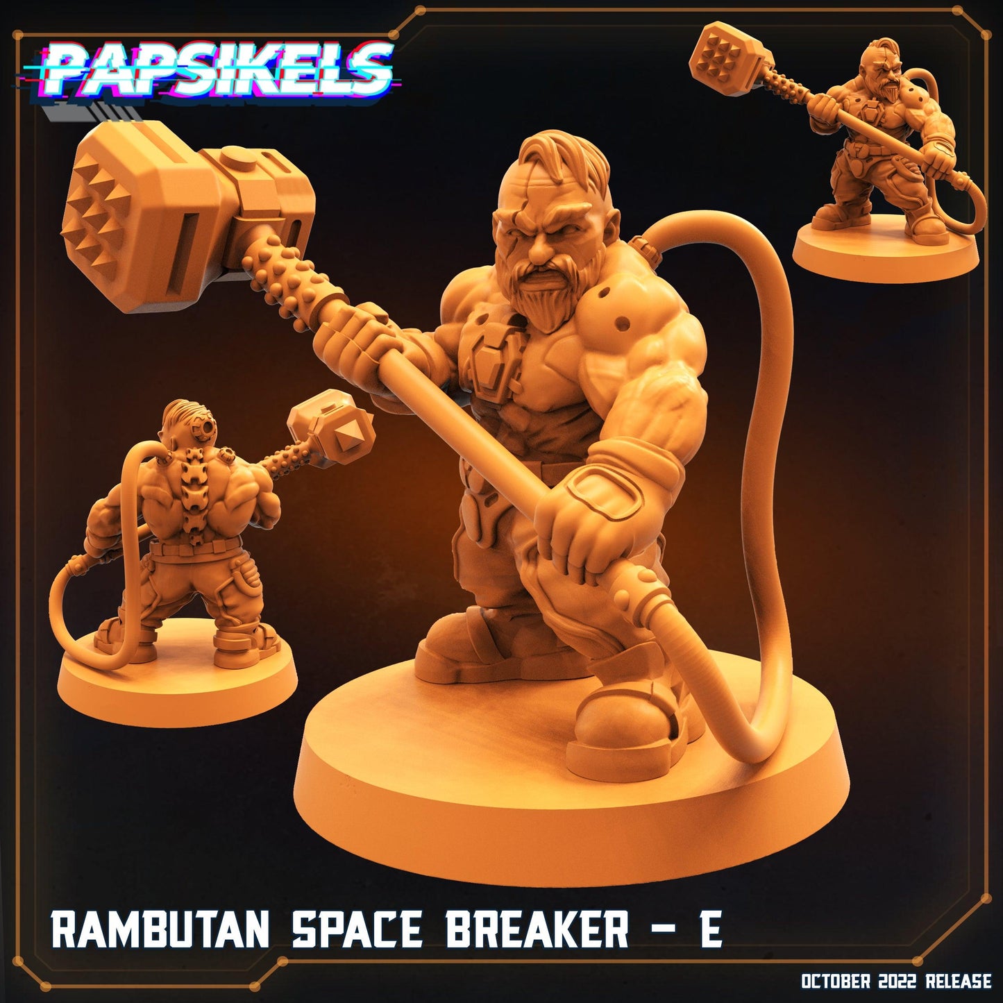 3D Printed Papsikels Cyberpunk Sci-Fi Rambutan Space Breakers Set - 28mm 32mm - 3D Printing Boss 
