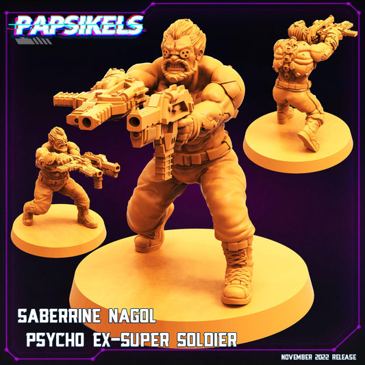 3D Printed Papsikels Cyberpunk Sci-Fi Saberrine Nagol Psycho Ex Super Soldier - 28mm 32mm - 3D Printing Boss 