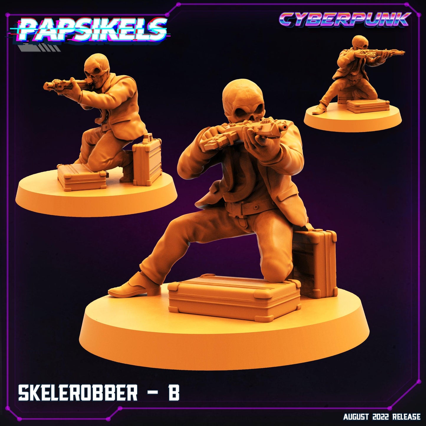 3D Printed Papsikels Cyberpunk Sci-Fi Skelerobber Set - 28mm 32mm - 3D Printing Boss 