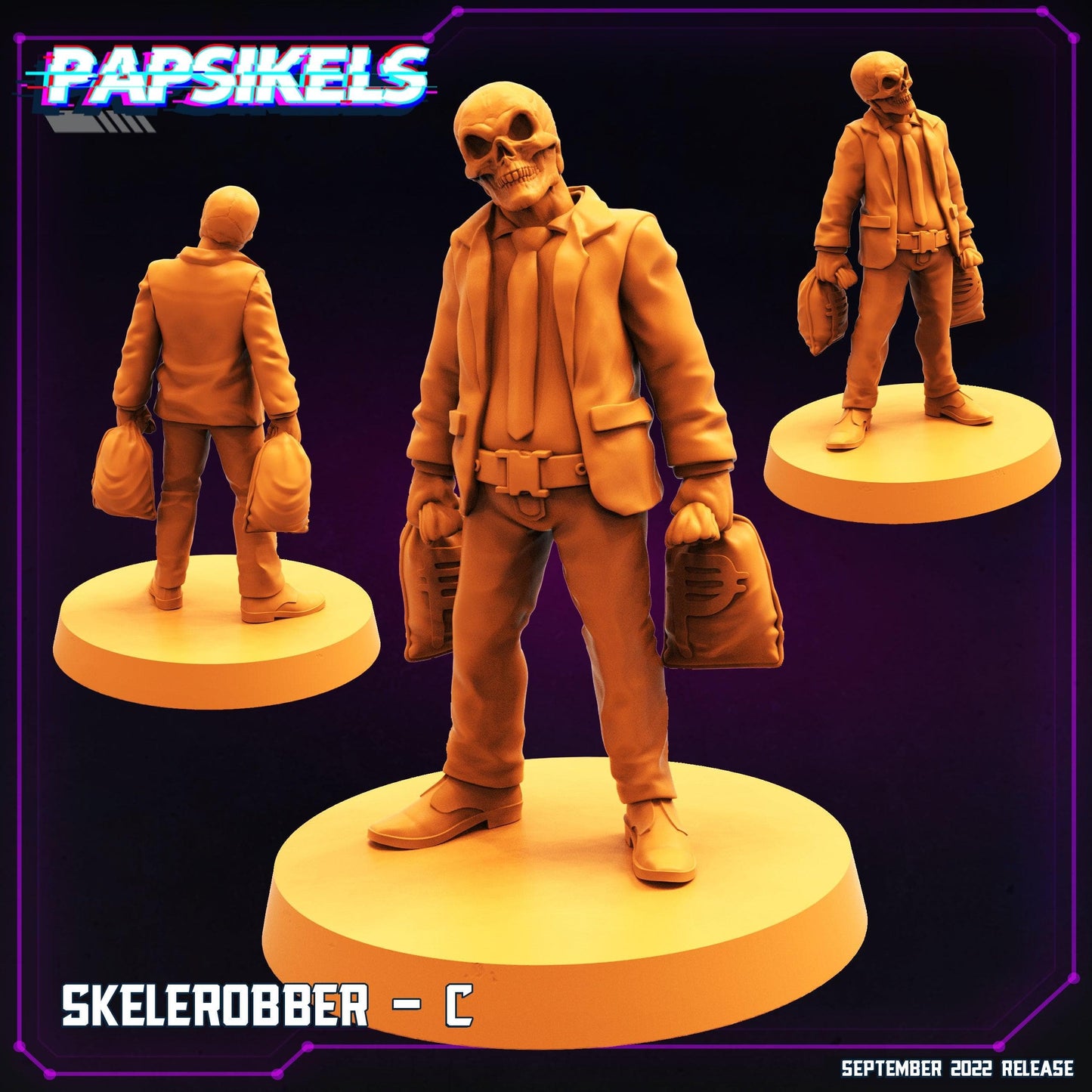 3D Printed Papsikels Cyberpunk Sci-Fi Skelerobber Set - 28mm 32mm - 3D Printing Boss 