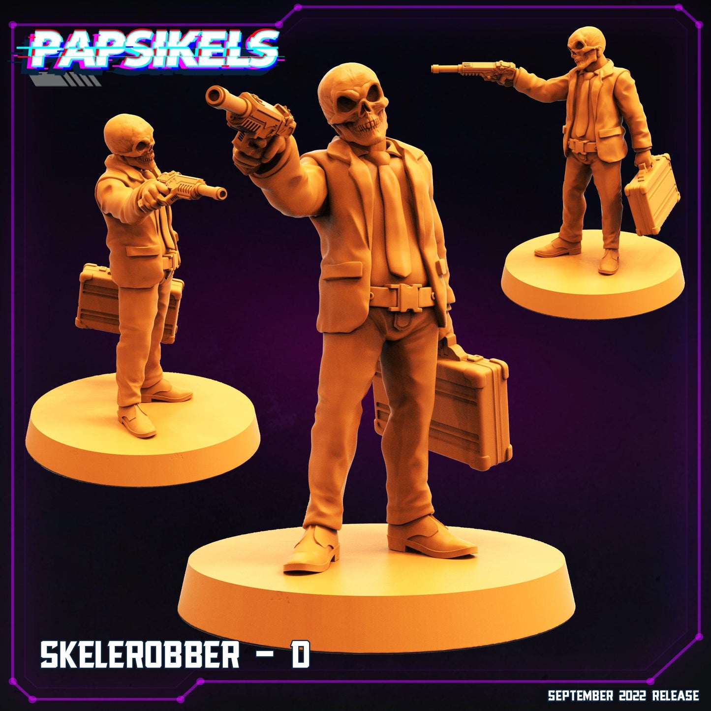 3D Printed Papsikels Cyberpunk Sci-Fi Skelerobber Set - 28mm 32mm - 3D Printing Boss 