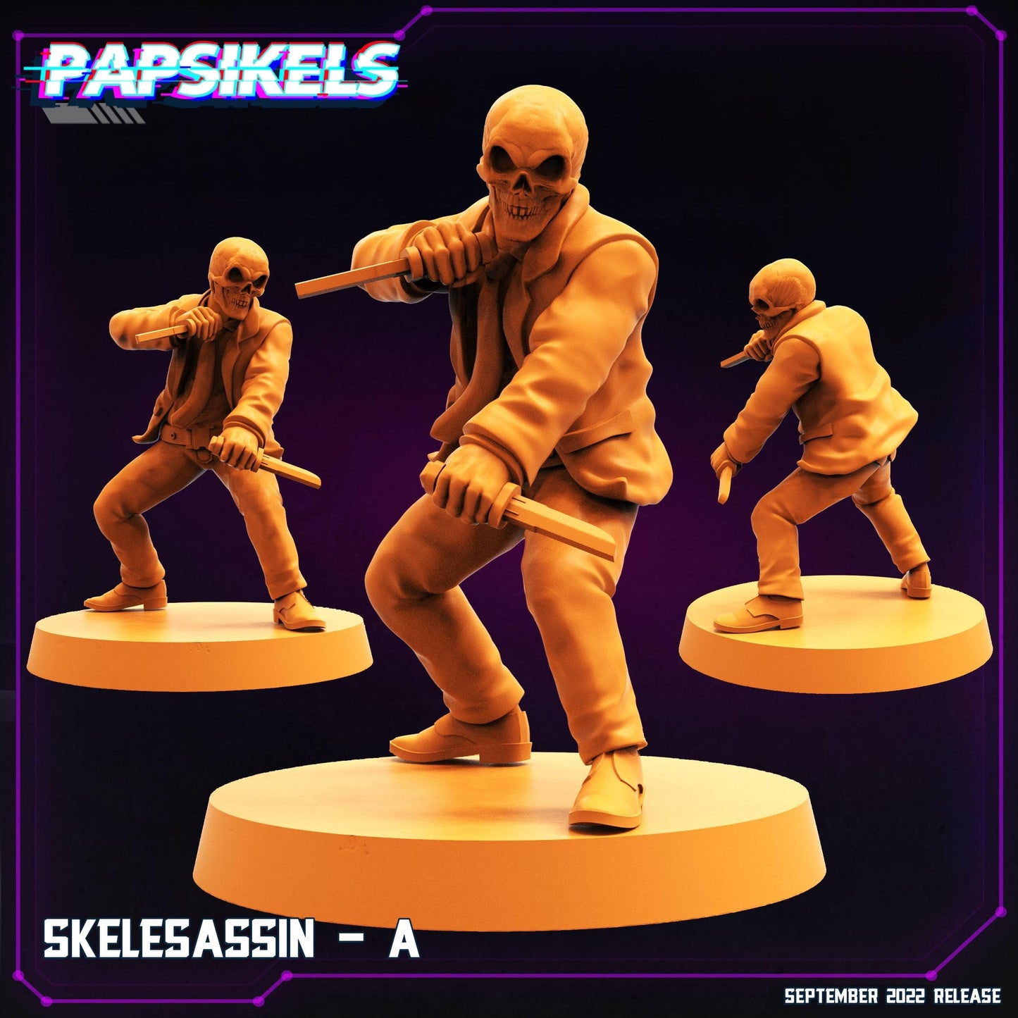 3D Printed Papsikels Cyberpunk Sci-Fi Skelerobber Set - 28mm 32mm - 3D Printing Boss 