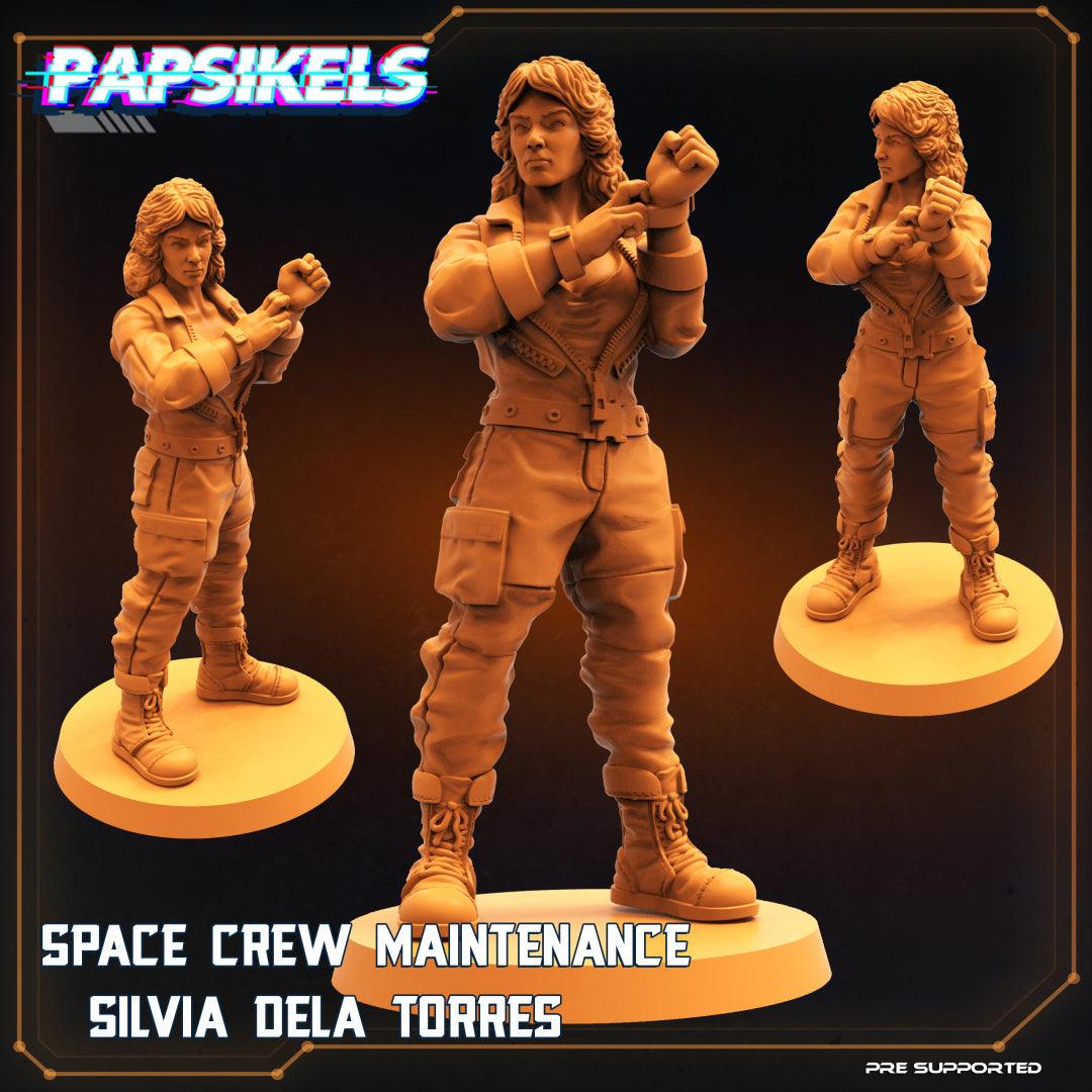 3D Printed Papsikels Cyberpunk Sci-Fi Space Crew Maintenance Silvia Dela Torres- 28mm 32mm - 3D Printing Boss 