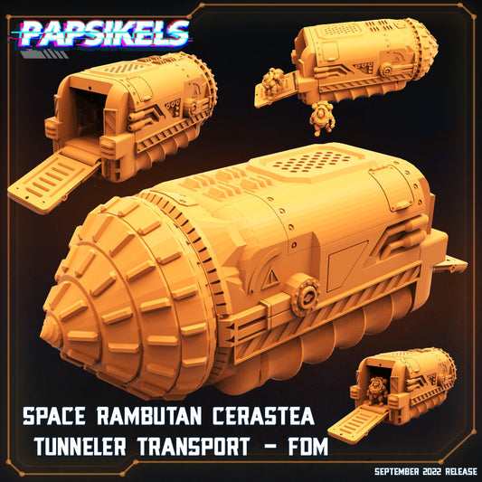 3D Printed Papsikels Cyberpunk Sci-Fi Space Rambutan Cerastea Tunneler Transport Fdm - 28mm 32mm - 3D Printing Boss 