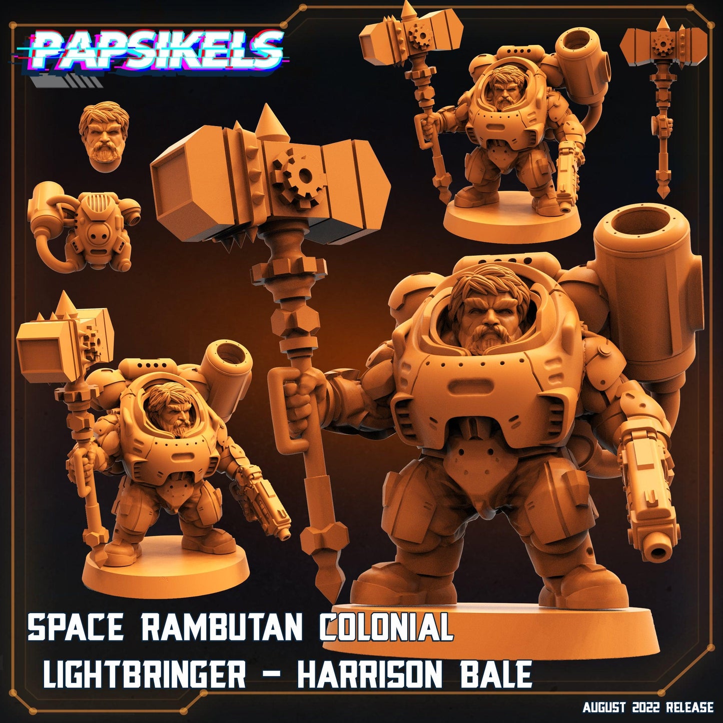 3D Printed Papsikels Cyberpunk Sci-Fi Space Rambutan Set - 28mm 32mm - 3D Printing Boss 