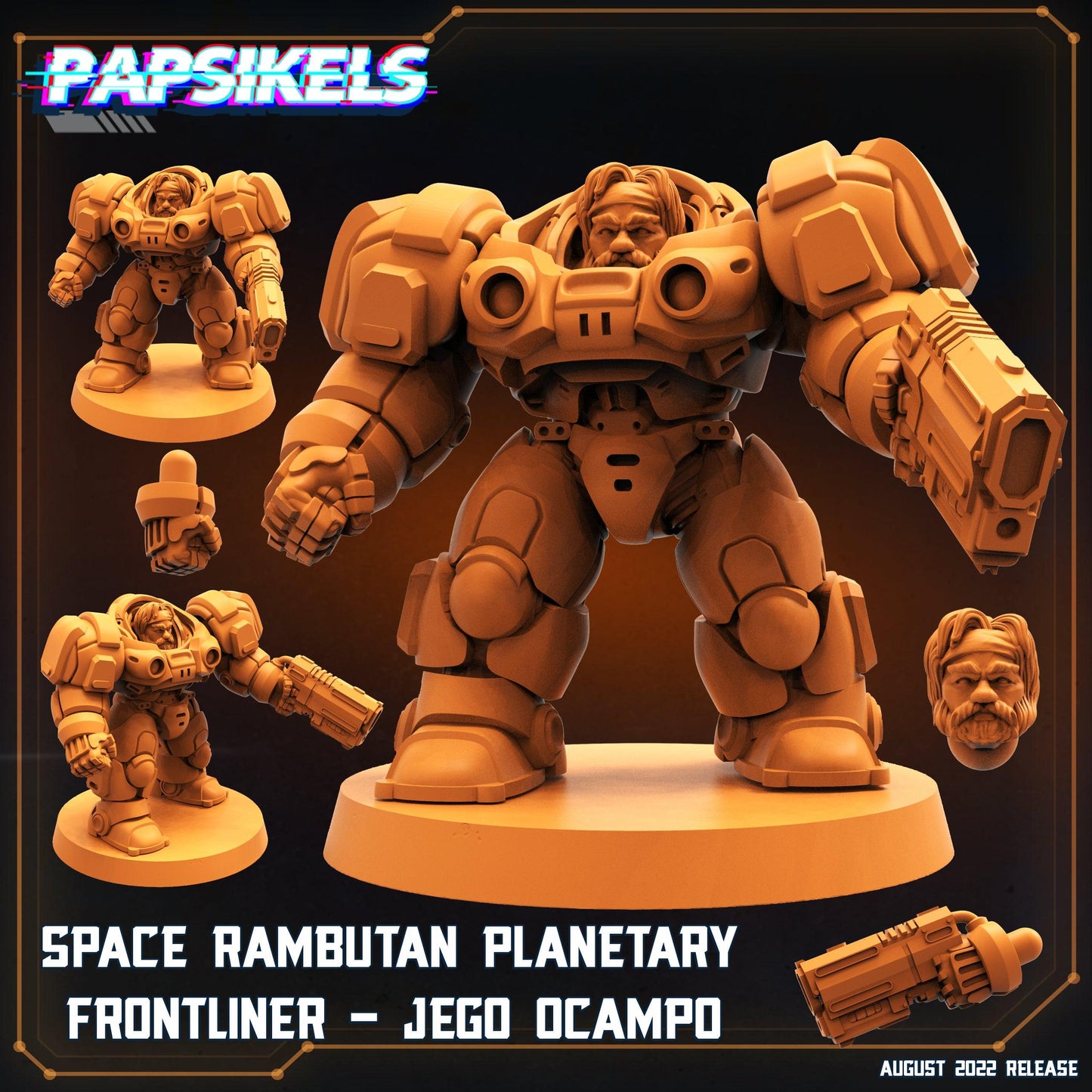 3D Printed Papsikels Cyberpunk Sci-Fi Space Rambutan Set - 28mm 32mm - 3D Printing Boss 