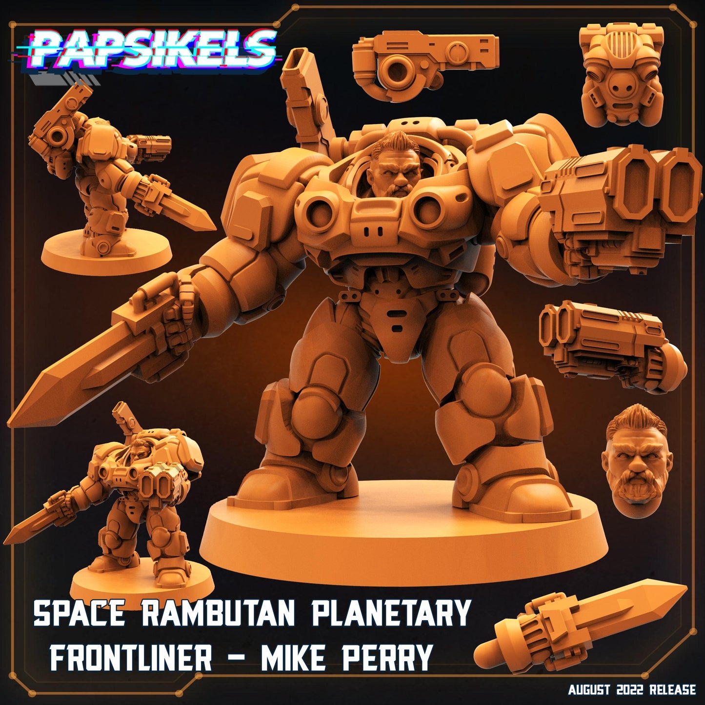 3D Printed Papsikels Cyberpunk Sci-Fi Space Rambutan Set - 28mm 32mm - 3D Printing Boss 