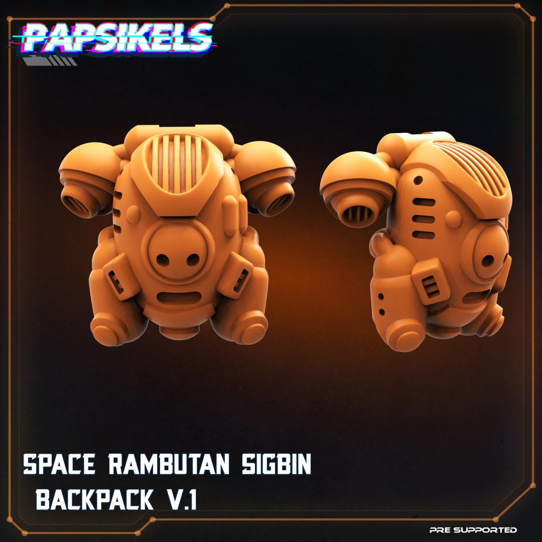 3D Printed Papsikels Cyberpunk Sci-Fi Space Rambutan Sigbin Backpack V.1 - 28mm 32mm - 3D Printing Boss 