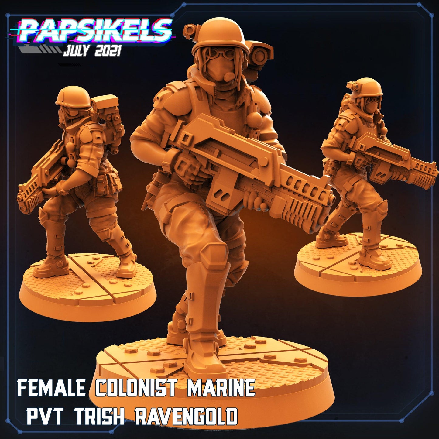 3D Printed Papsikels Cyberpunk Sci-Fi Team Valkyrie Set - 28mm 32mm - 3D Printing Boss 