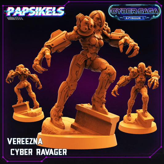 3D Printed Papsikels Cyberpunk Sci-Fi Vareezna Cyber Ravager Cyber Saga - 28mm 32mm - 3D Printing Boss 