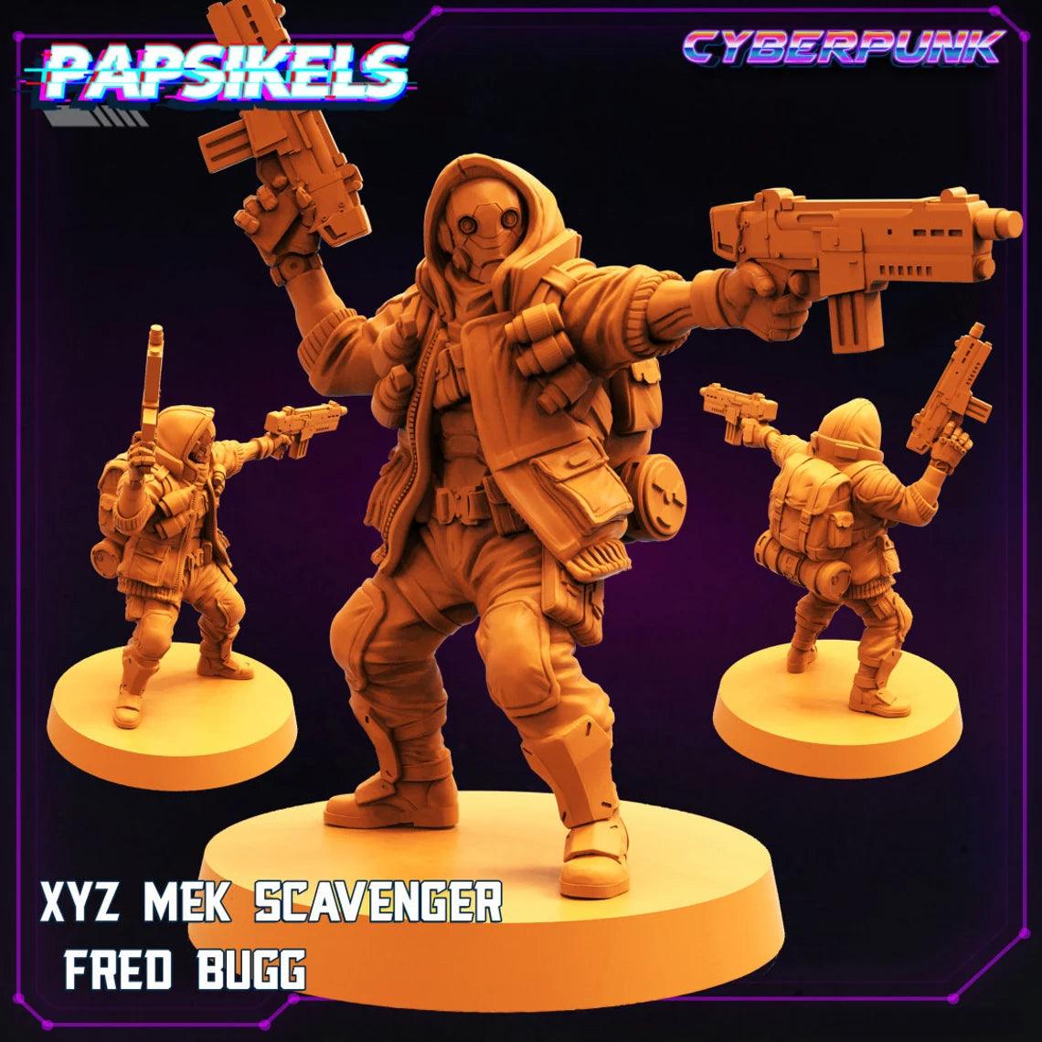 3D Printed Papsikels Cyberpunk Sci-Fi XYZ Mek Scavenger Fred Bugg - 28mm 32mm - 3D Printing Boss 