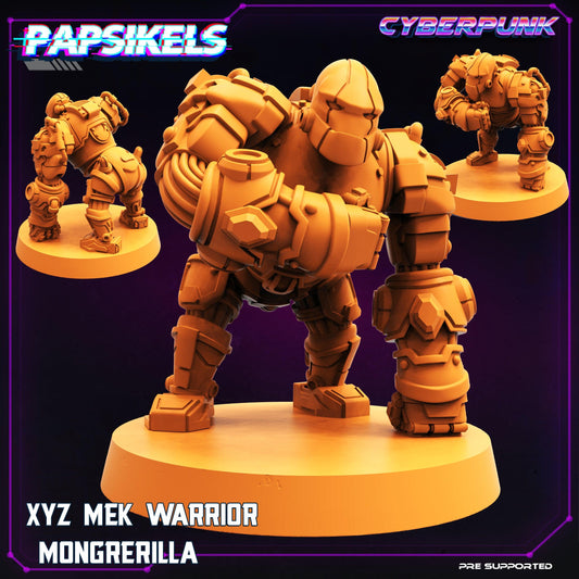 3D Printed Papsikels Cyberpunk Sci-Fi XYZ Mek Warrior Mongrerilla - 28mm 32mm - 3D Printing Boss 