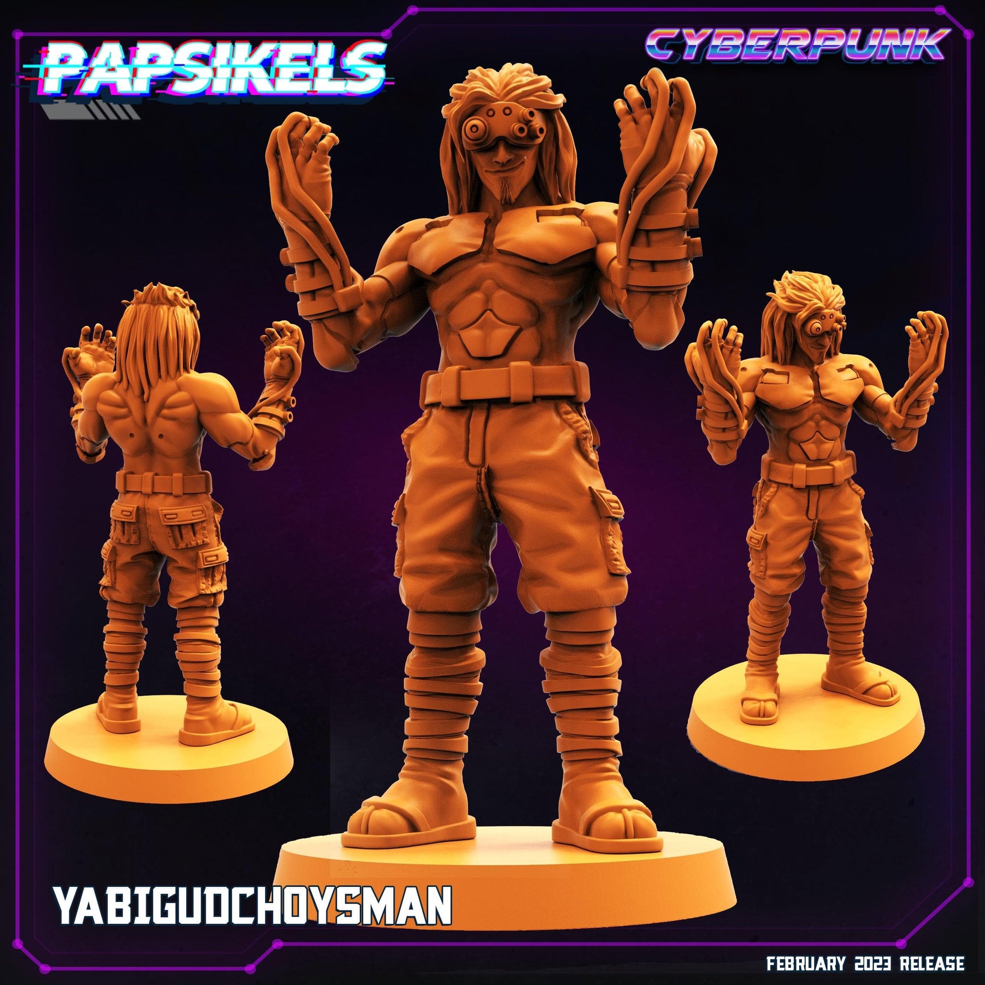 3D Printed Papsikels Cyberpunk  Sci-Fi  Yabigudchoysman - 28mm 32mm - 3D Printing Boss 