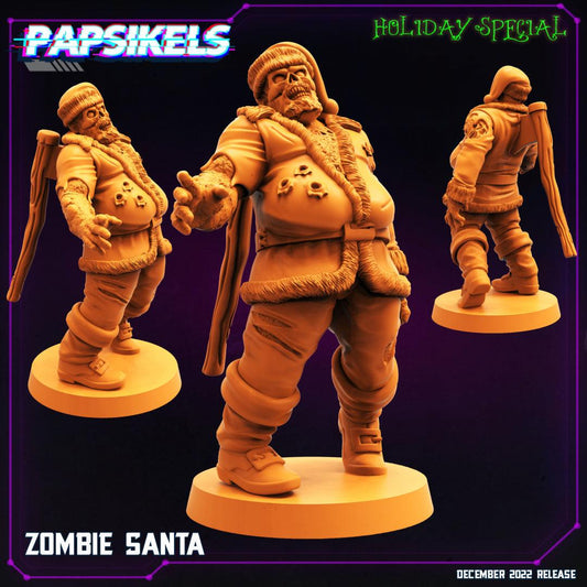 3D Printed Papsikels Cyberpunk Sci-Fi Zombie Santa- 28mm 32mm - 3D Printing Boss 