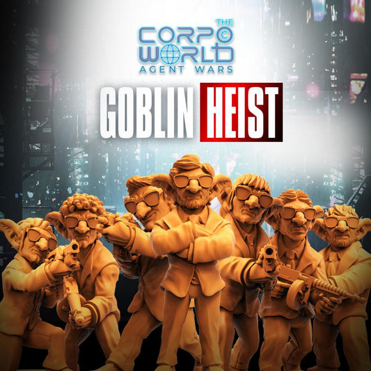 3D Printed Papsikels Sci-Fi Goblin Heist Set Corpo World  - 28mm 32mm - 3D Printing Boss 