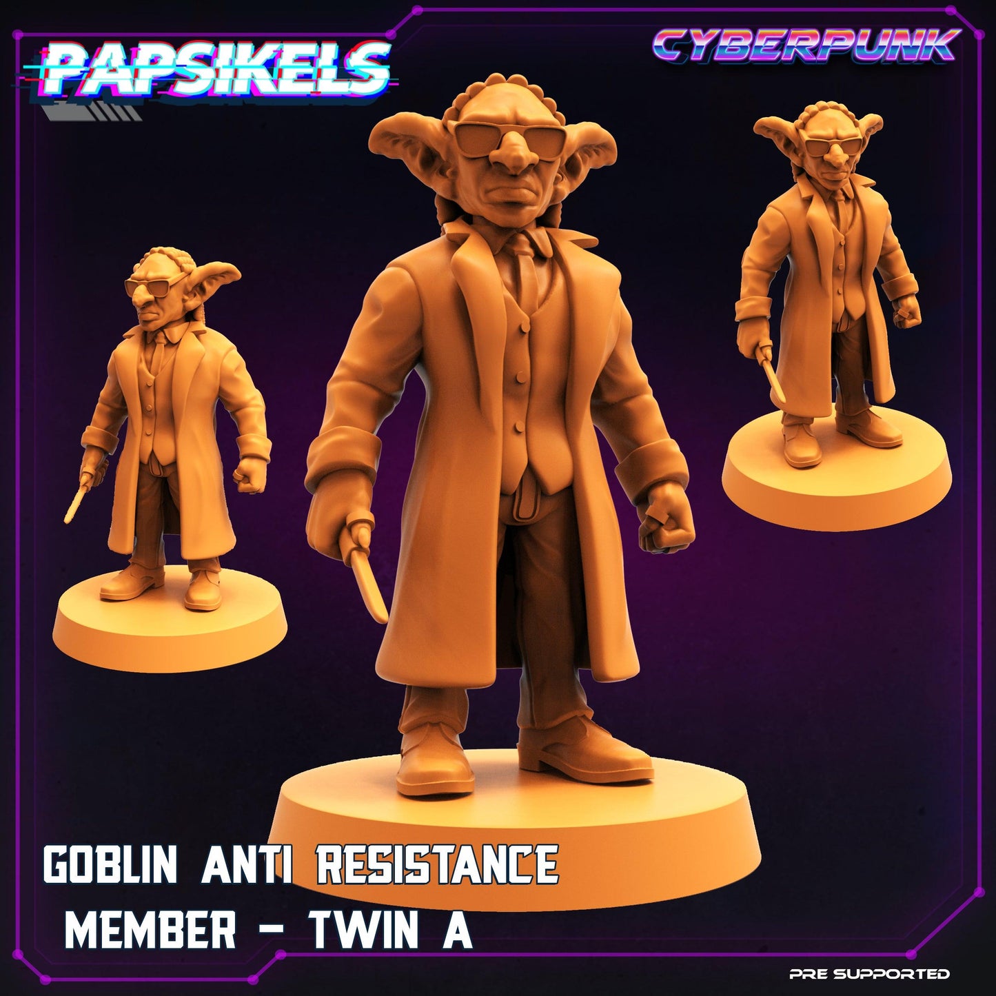 3D Printed Papsikels Sci-Fi Goblin Resistance 2 Set Virtua Corpo World  - 28mm 32mm - 3D Printing Boss 