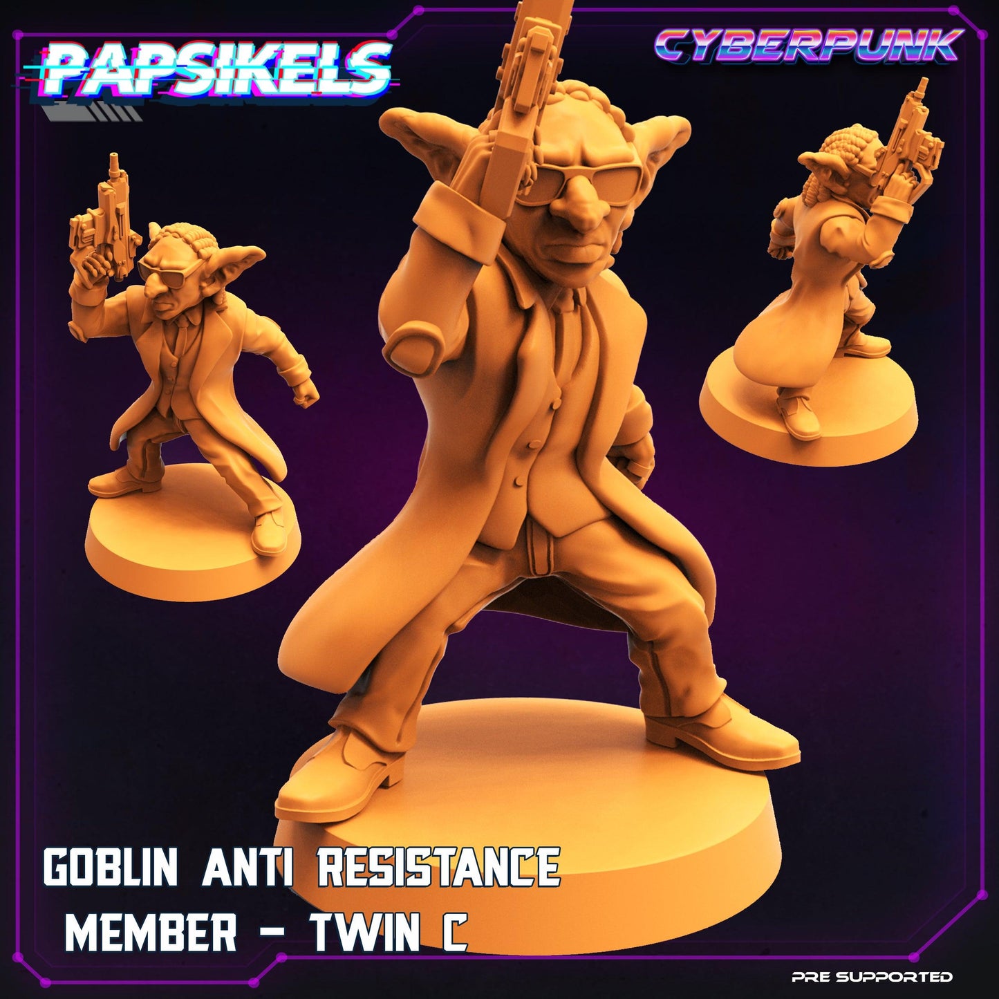 3D Printed Papsikels Sci-Fi Goblin Resistance 2 Set Virtua Corpo World  - 28mm 32mm - 3D Printing Boss 