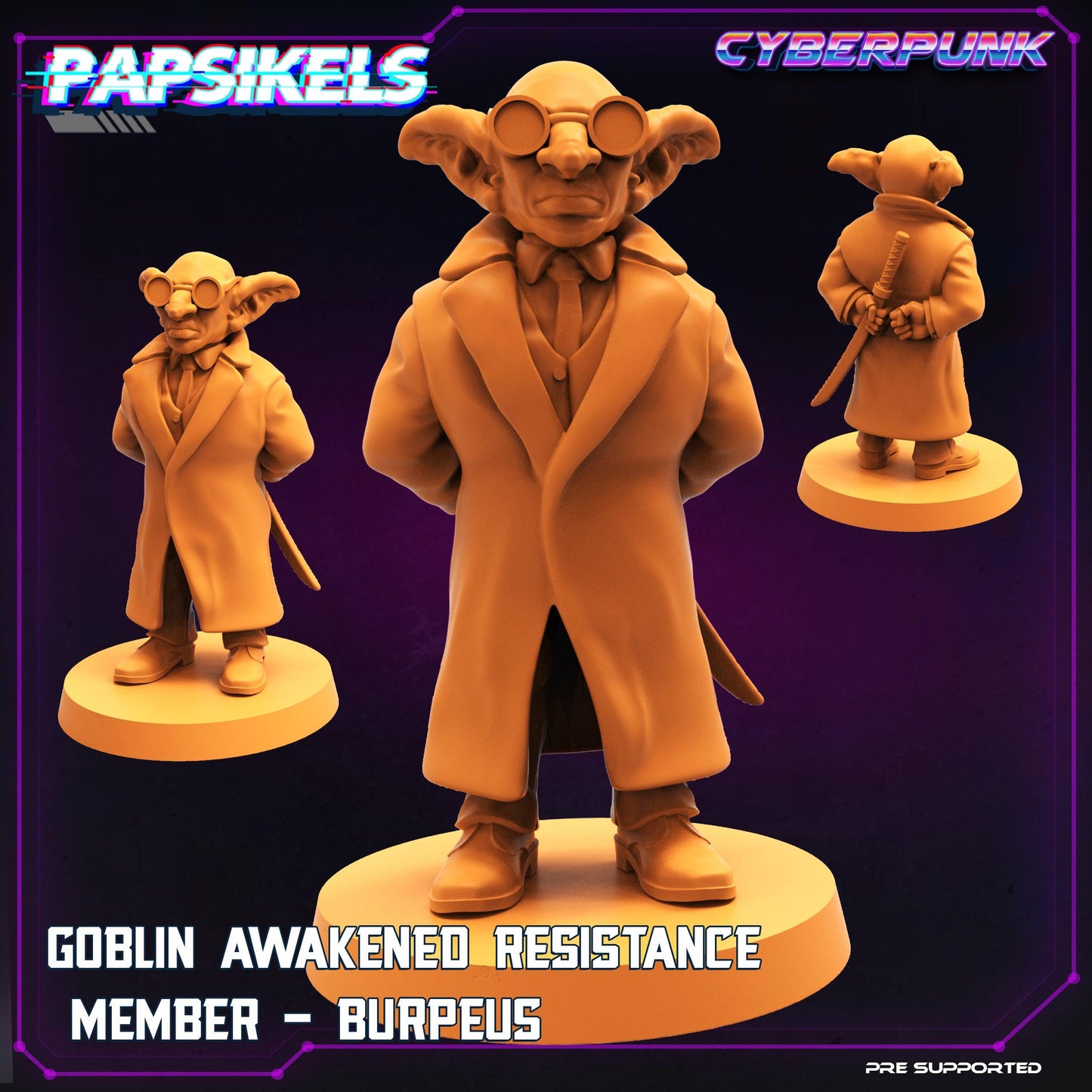 3D Printed Papsikels Sci-Fi Goblin Resistance 2 Set Virtua Corpo World  - 28mm 32mm - 3D Printing Boss 