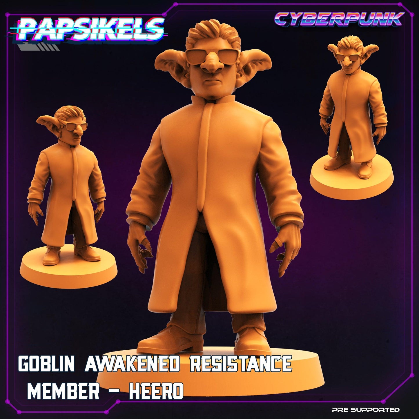 3D Printed Papsikels Sci-Fi Goblin Resistance 2 Set Virtua Corpo World  - 28mm 32mm - 3D Printing Boss 