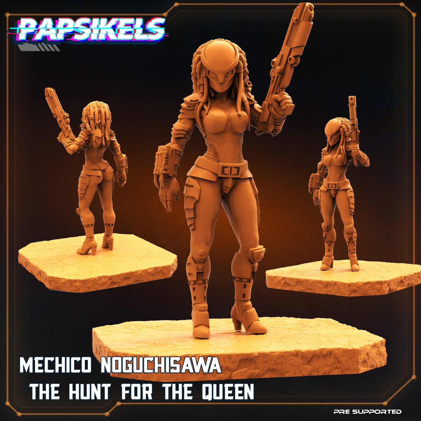 3D Printed Papsikels Sci-Fi Mechico Noguchisawa The Hunt For The Queen - 28mm 32mm - 3D Printing Boss 